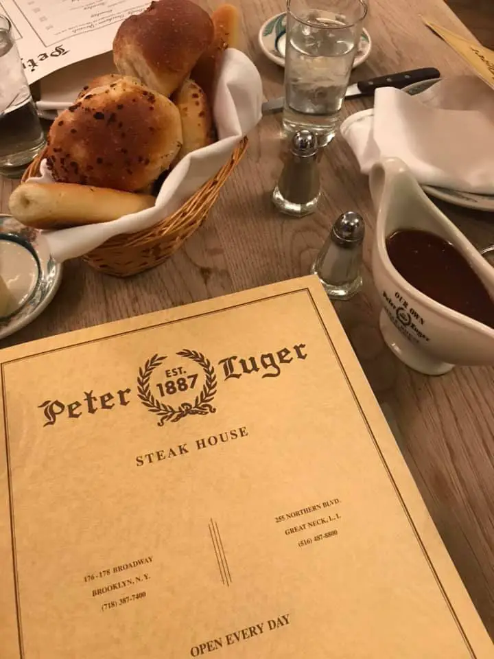Peter Luger menu